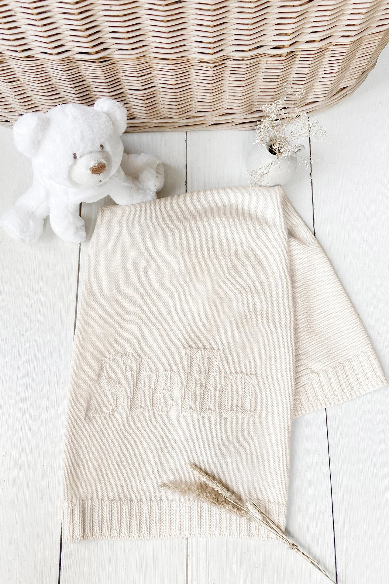 Plaid Stella - Laine Beige 3 Plaid Stella - Laine Beige