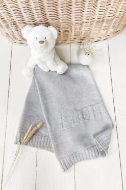 Plaid Léon - Laine Gris Clair