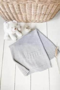 Plaid Alma - Laine Gris Clair