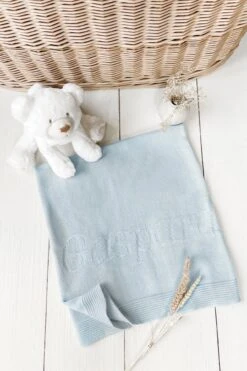 Plaid Gaspard - Cachemire Bleu Ciel