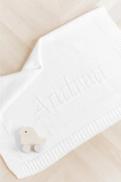 Mode Enfantine 32 Plaid Personnalisé - Laine écru