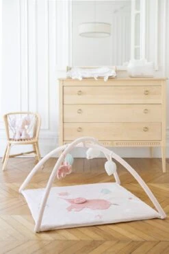 Tapis D'éveil - Eléphant Rose Pâle