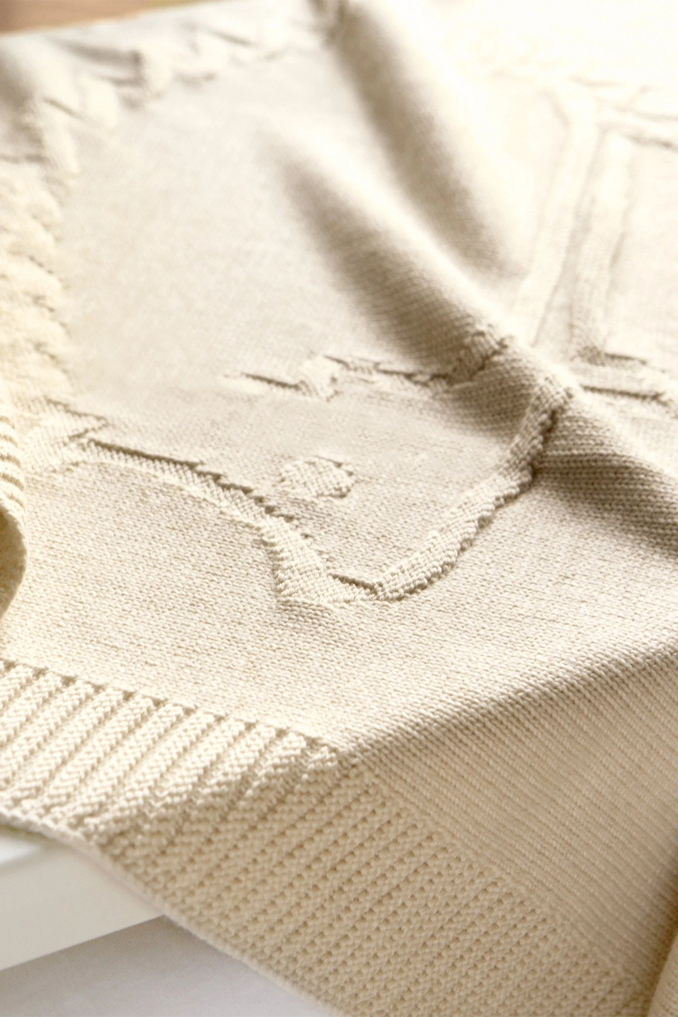 Plaid Laine - Hérisson Beige 4 Plaid Laine - Hérisson Beige – Image 2