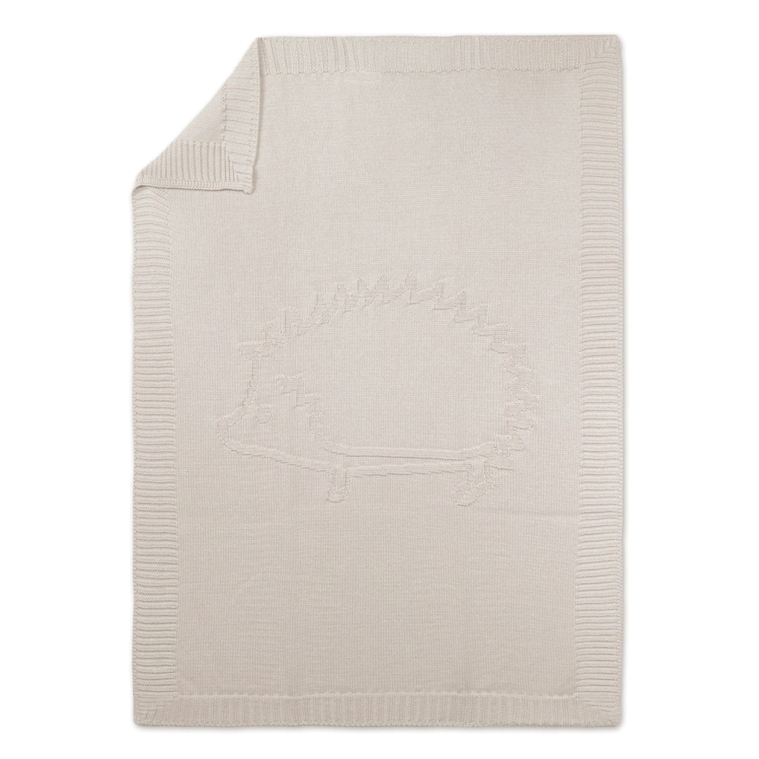 Plaid Laine - Hérisson Beige 6 Plaid Laine - Hérisson Beige – Image 4