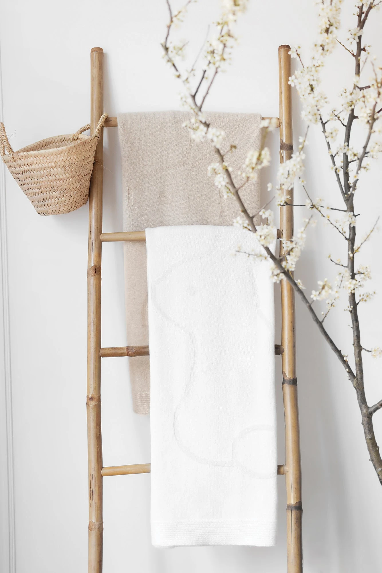 Plaid Cachemire - Lapin Ecru 3 Plaid Cachemire - Lapin Ecru