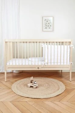 Lit Gustavienne + Matelas - Naturel