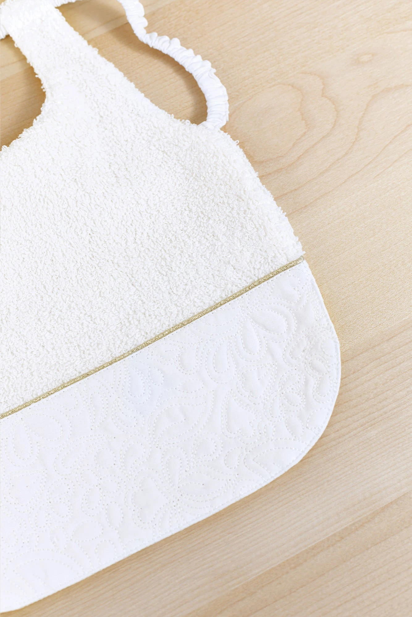 Bavoir - Délicatesse T2 Nacre 4 Bavoir - Délicatesse T2 Nacre – Image 2