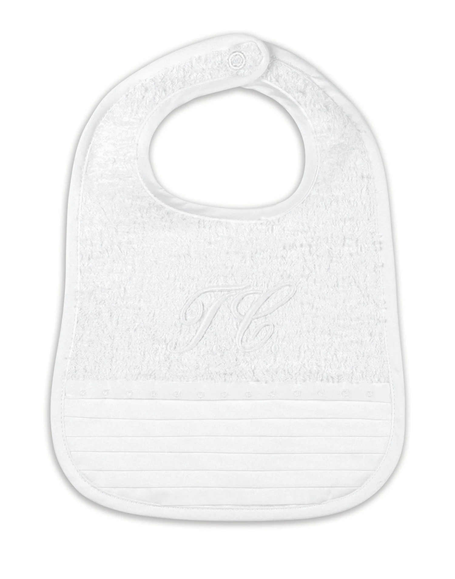Bavoir - Monogramme Blanc T2 4 Bavoir - Monogramme Blanc T2 – Image 2