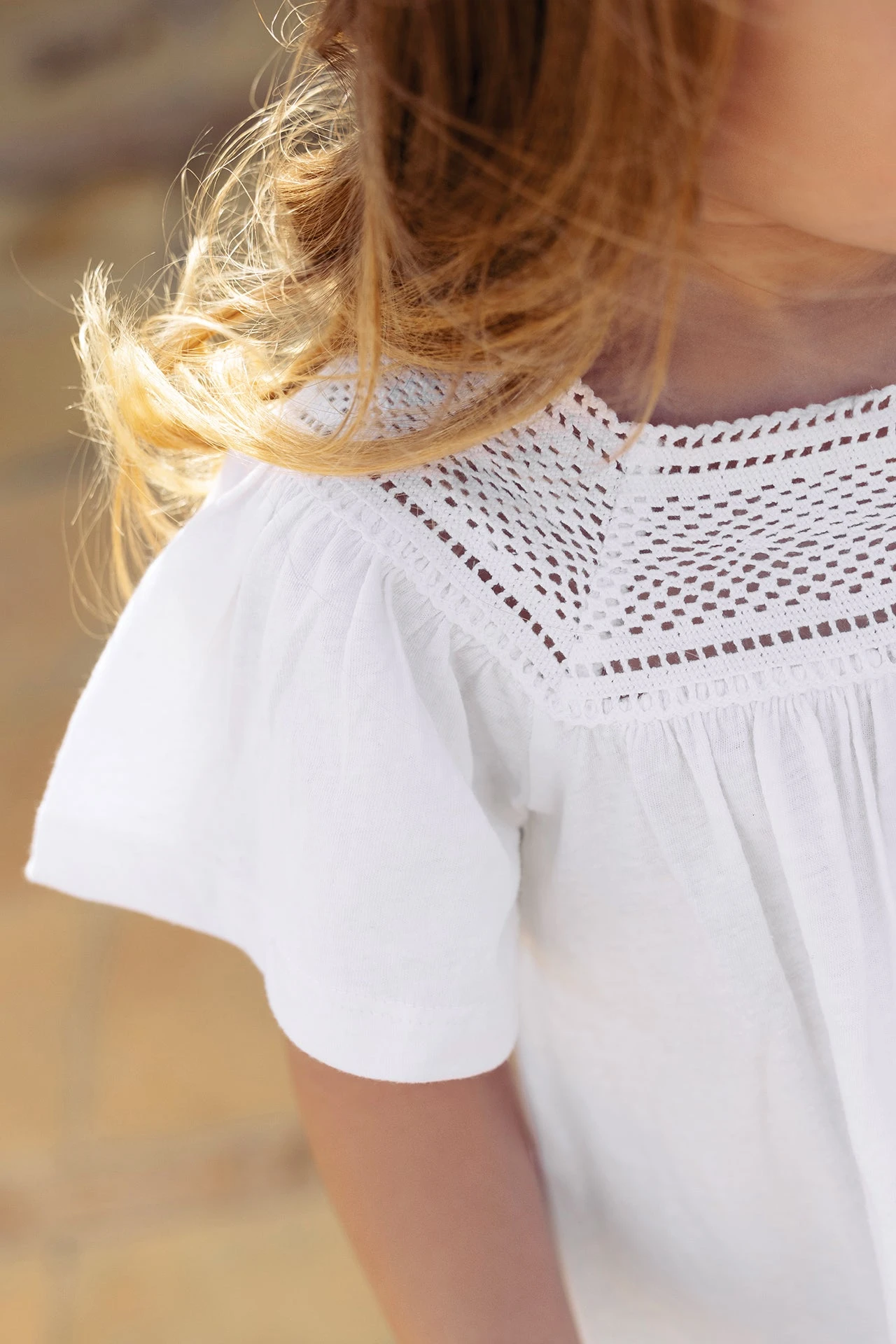 T-shirt - Blanc Crochet Coton 5 T-shirt - Blanc Crochet Coton – Image 3