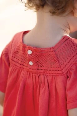 T-shirt - Rouge Crochet Coton