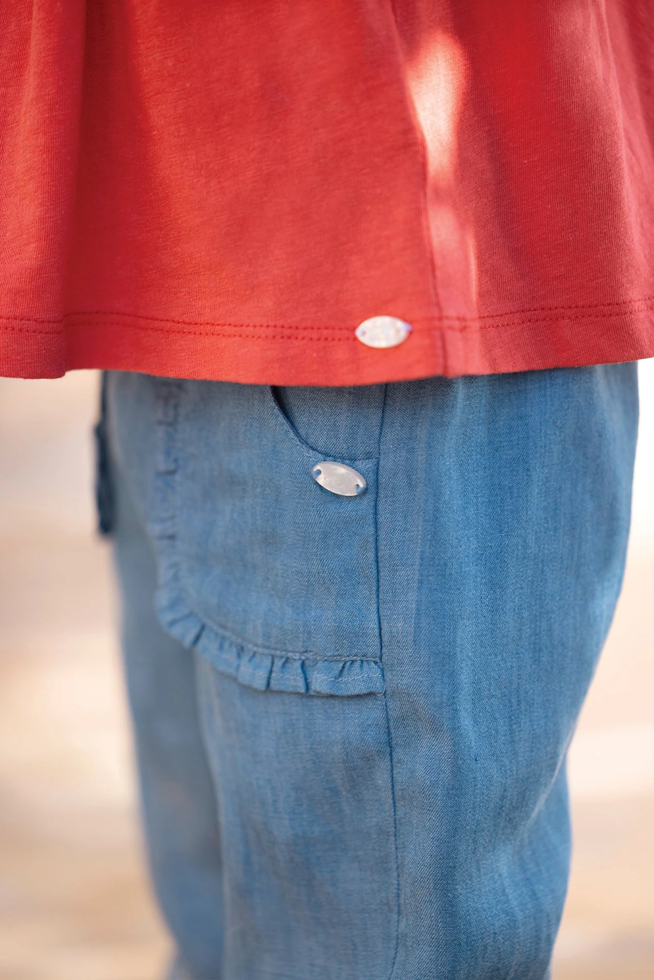 Pantalon - Denim Chambray 4 Pantalon - Denim Chambray – Image 2