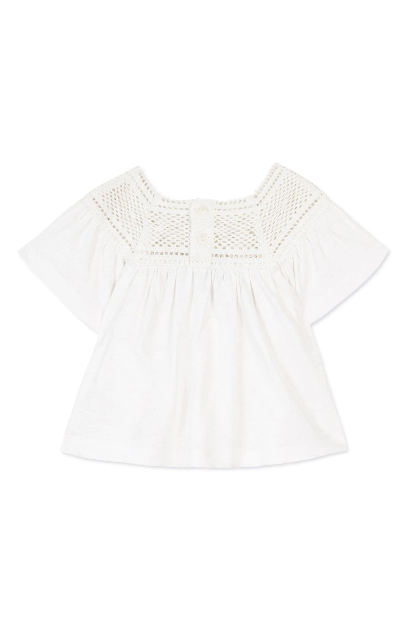 T-shirt - Blanc Crochet Coton 7 T-shirt - Blanc Crochet Coton – Image 5