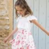 Jupe - Blanc Fleurs Hibiscus 2 Jupe - Blanc Fleurs Hibiscus -Mode Enfantine TY10002 01 TY27002 01
