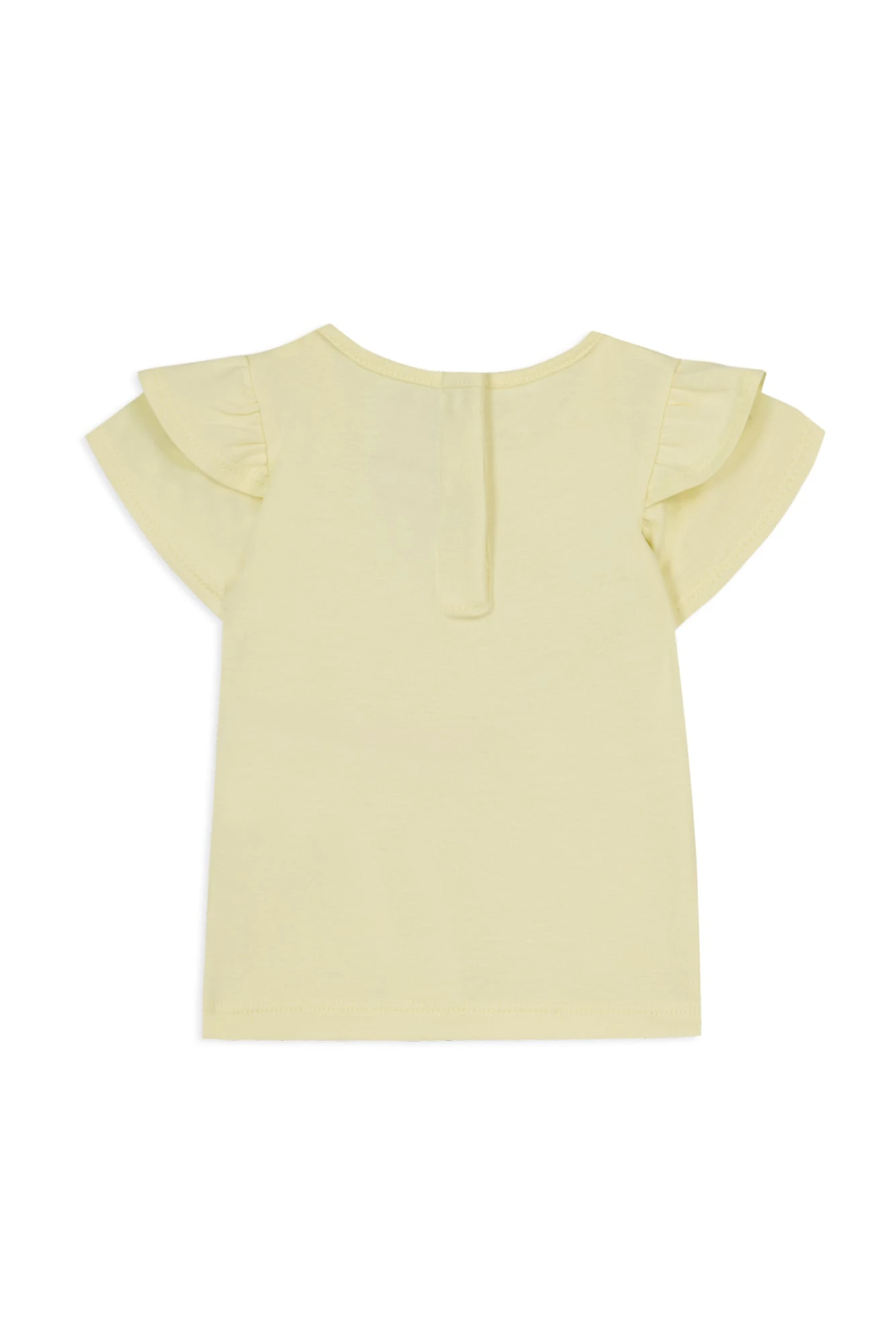 T-shirt - Jaune Cœur Tissu Liberty 6 T-shirt - Jaune Cœur Tissu Liberty – Image 4