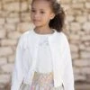 Cardigan - Ecru Broderies Fleuries -Mode Enfantine TY10012 13 TY27022 31 TY18032 13