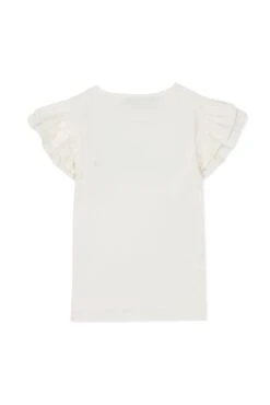 T-shirt - Ecru Illustration Fleurs -Mode Enfantine TY10012 13 2 packshot