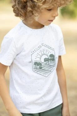 T-shirt - Blanc Illustration Champ