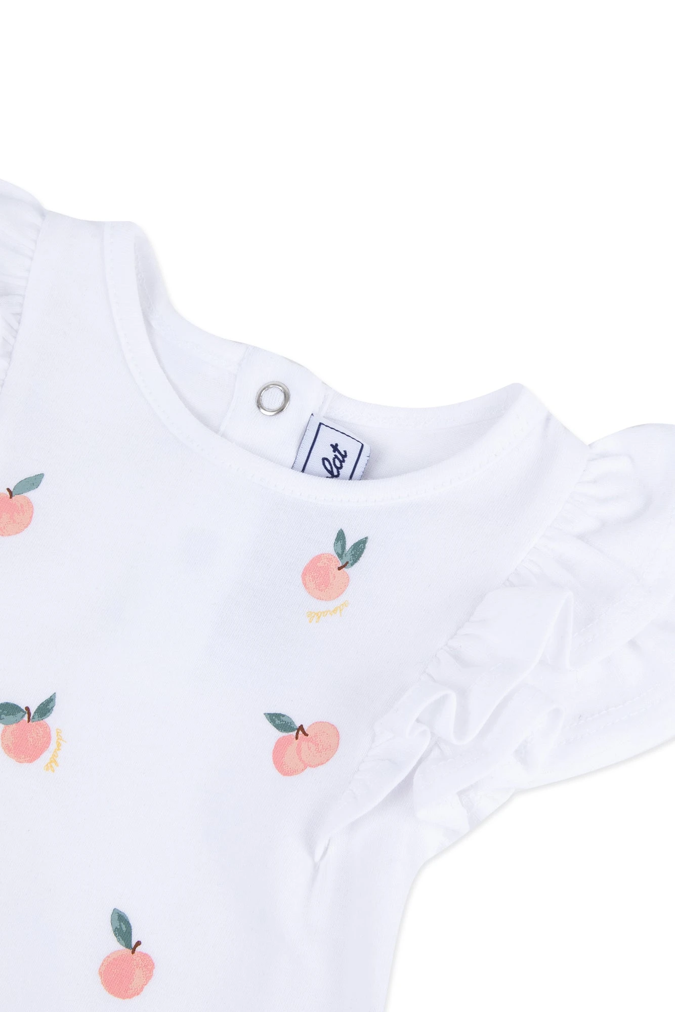 T-shirt - Blanc Illustration Pêches 5 T-shirt - Blanc Illustration Pêches – Image 3