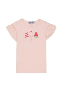 T-shirt - Rose Pâle Illustration Glaces 9 T-shirt - Rose Pâle Illustration Glaces -Mode Enfantine TY10022 33 1 packshot