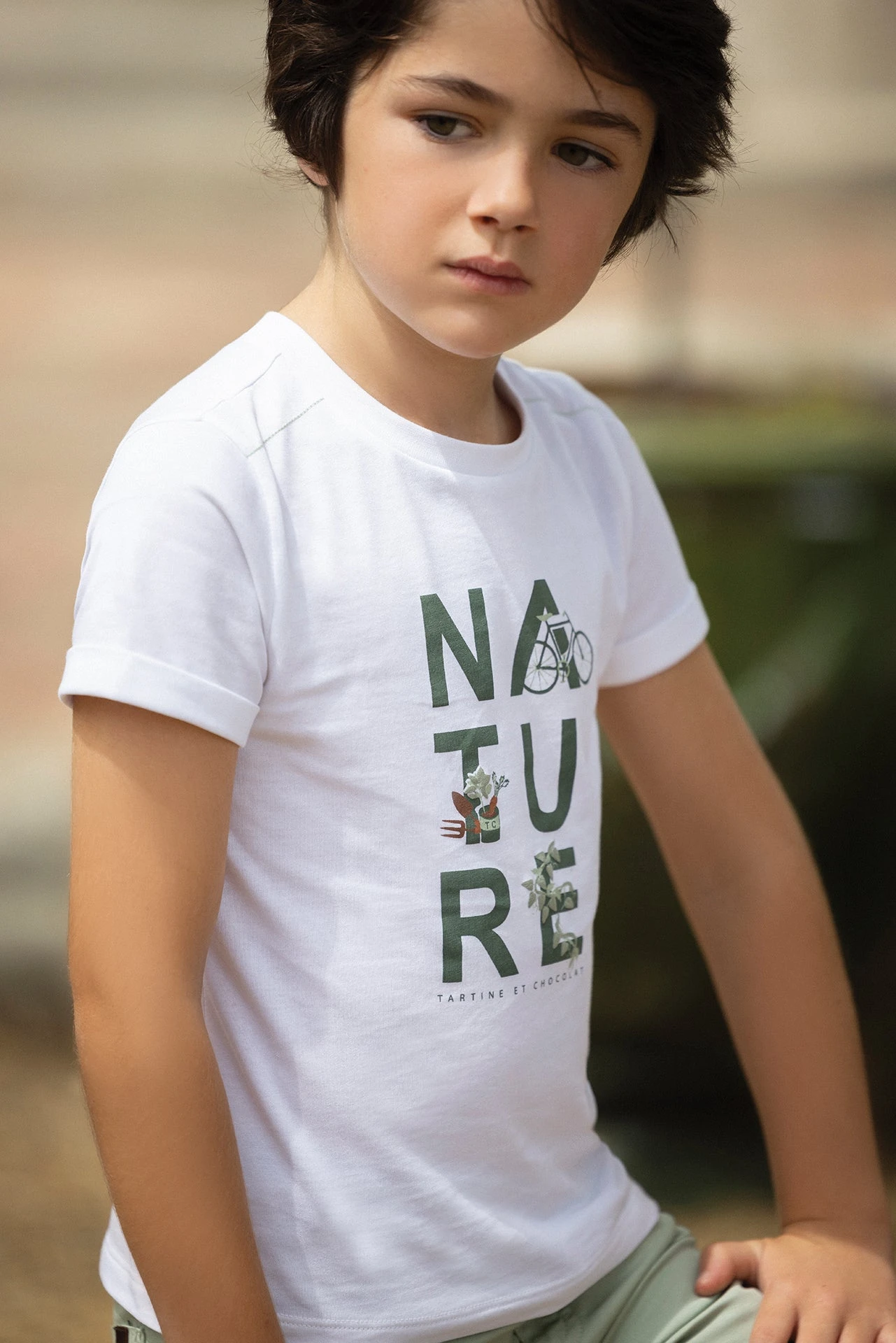 T-shirt - Vert D'eau Lettrage Nature 3 T-shirt - Vert D'eau Lettrage Nature