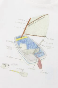 T-shirt - Azur Illustration Bateau -Mode Enfantine TY10051 43 3 packshot