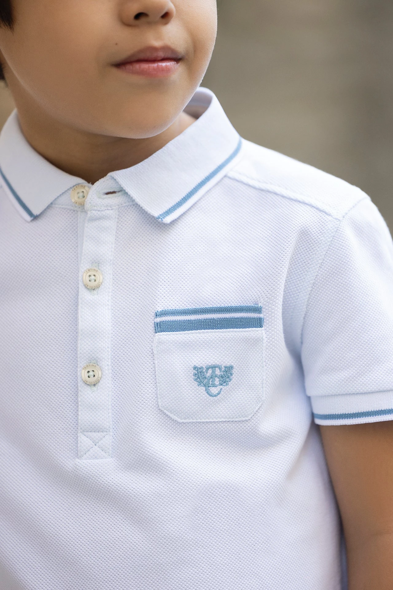 Polo - Bleu Ciel Maille Piquée 4 Polo - Bleu Ciel Maille Piquée – Image 2