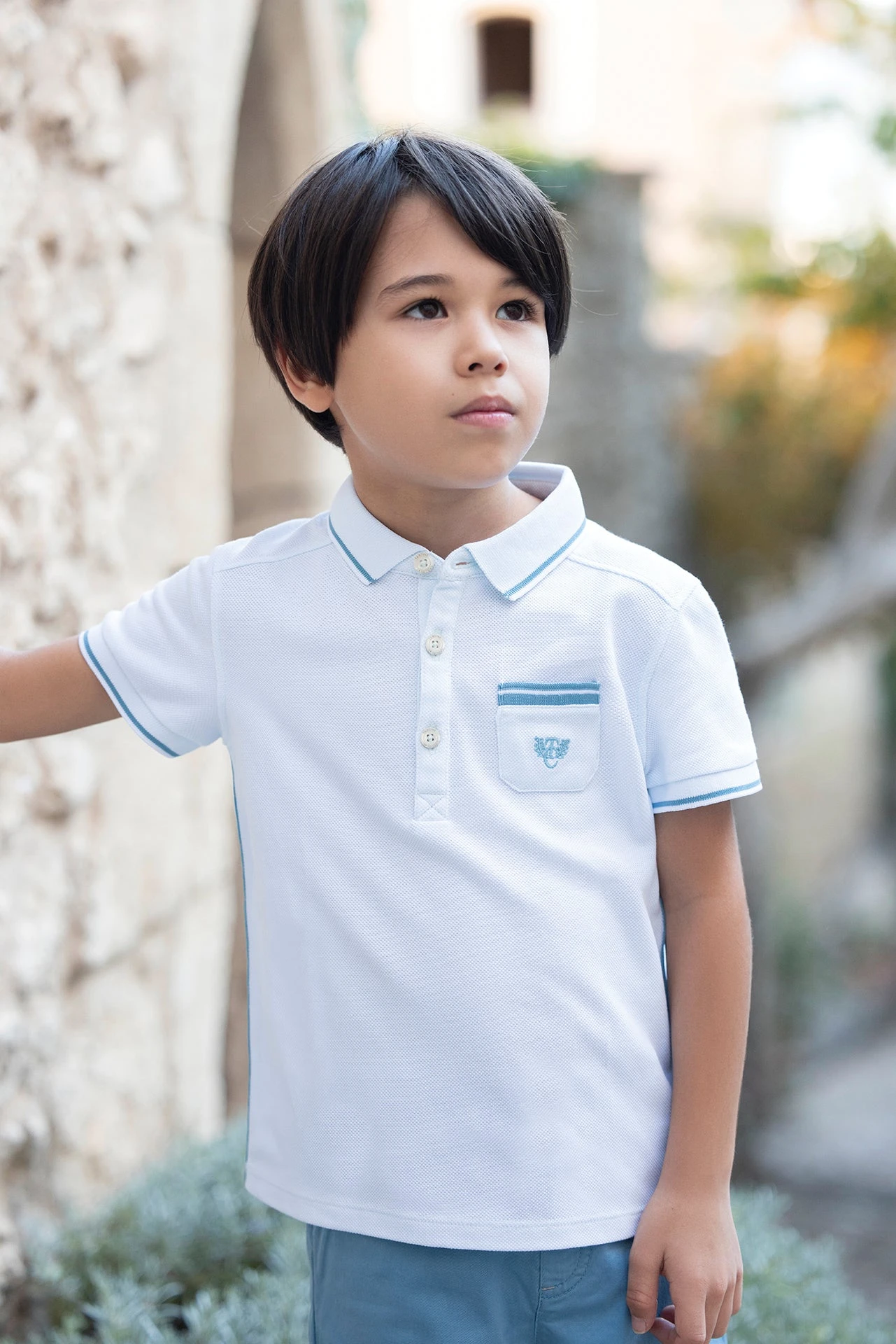 Polo - Bleu Ciel Maille Piquée 3 Polo - Bleu Ciel Maille Piquée