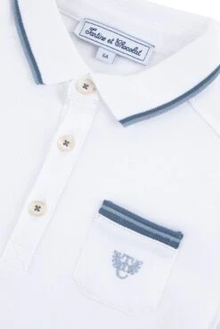 Polo - Blanc Maille Piquée -Mode Enfantine TY11003 01 3 packshot