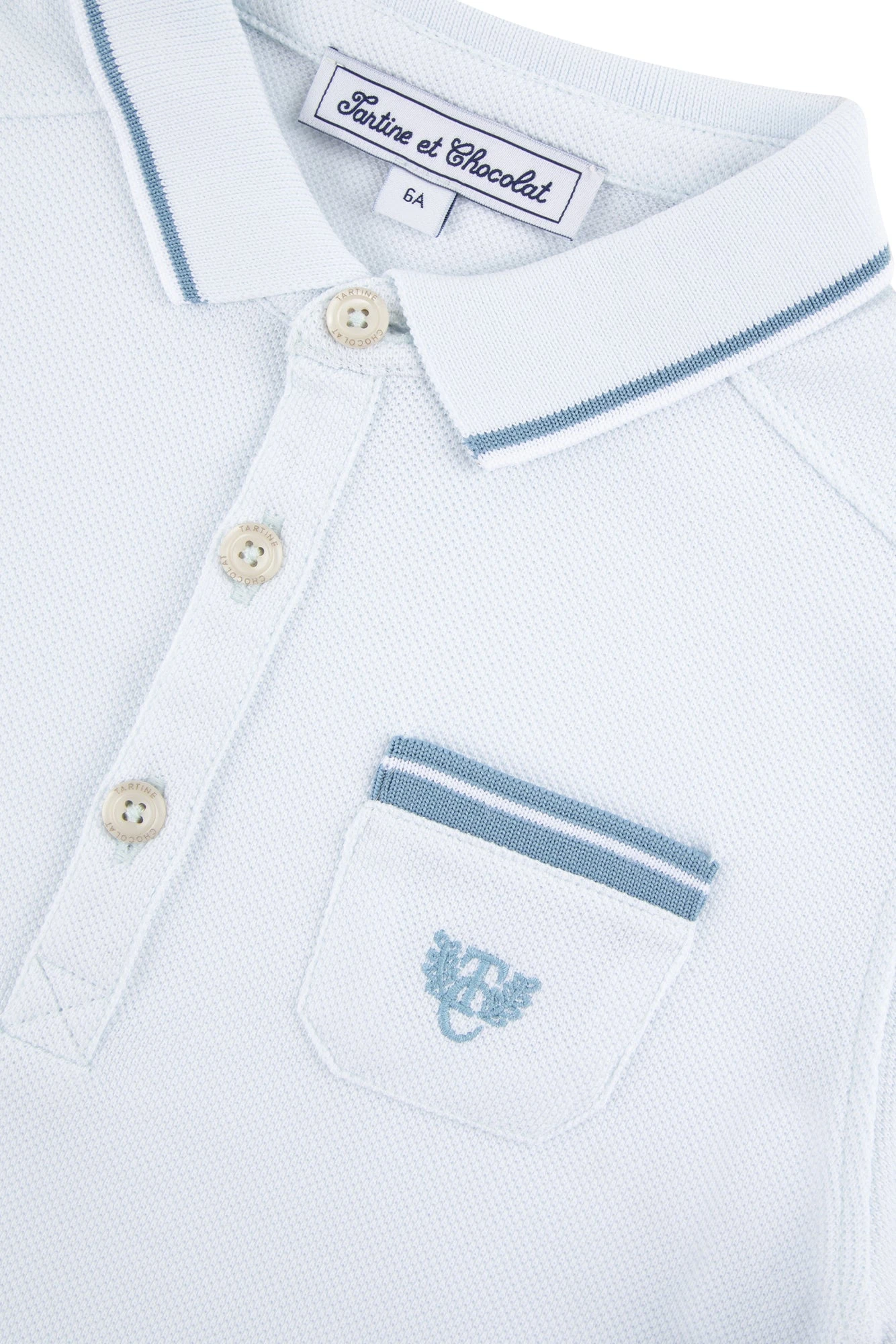 Polo - Bleu Ciel Maille Piquée 7 Polo - Bleu Ciel Maille Piquée – Image 5