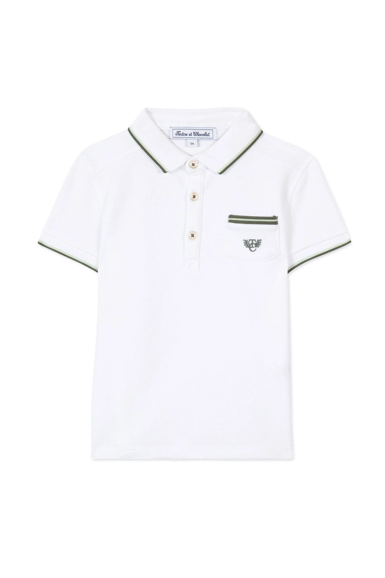 Polo - Vert Laurier Maille Piquée 5 Polo - Vert Laurier Maille Piquée – Image 3