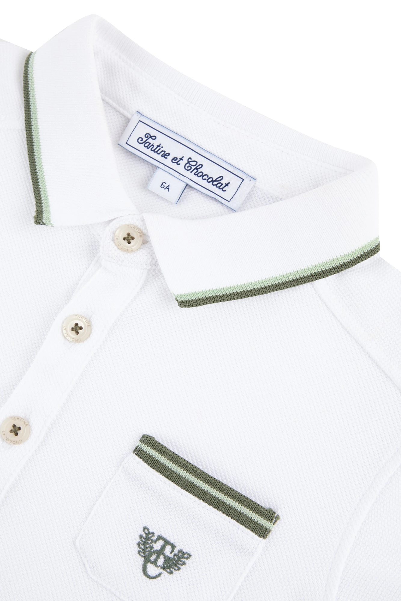 Polo - Vert Laurier Maille Piquée 7 Polo - Vert Laurier Maille Piquée – Image 5