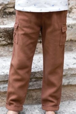 Pantalon - Marron Cargo Lin