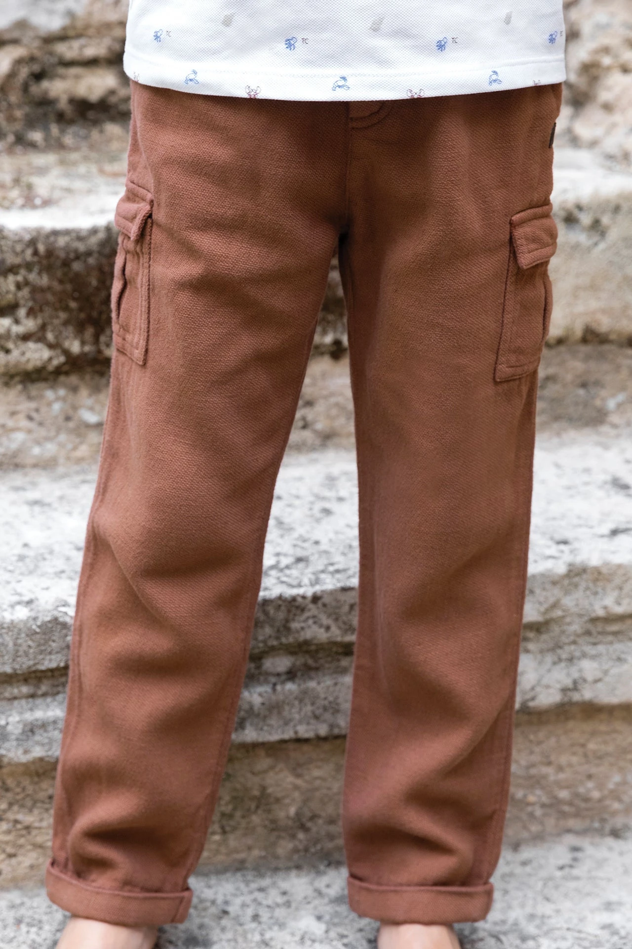 Pantalon - Marron Cargo Lin 3 Pantalon - Marron Cargo Lin