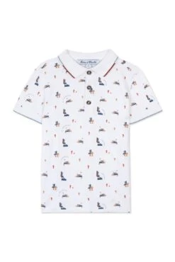 Polo - Blanc Motifs Road Trip -Mode Enfantine TY11013 01 1 packshot