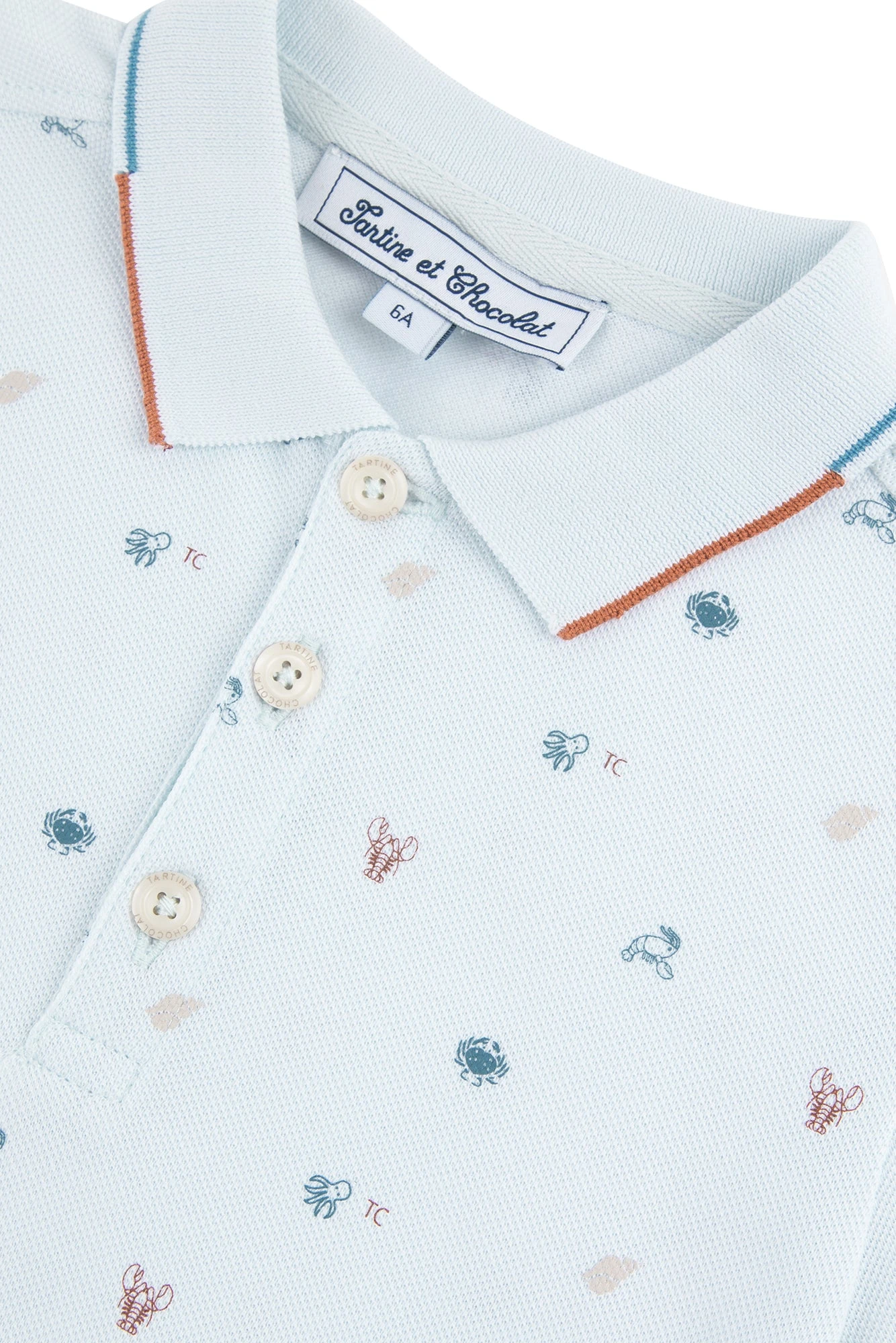 Polo - Bleu Ciel Motifs Marins 7 Polo - Bleu Ciel Motifs Marins – Image 5