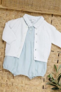 Cardigan - Blanc Effet Torsadé