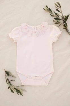 Body - Rose Pâle Col Volanté