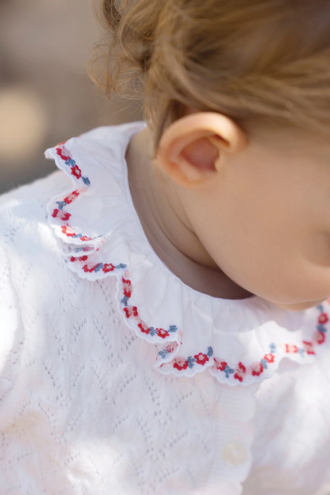 Cardigan - Blanc Maille Ajourée 5 Cardigan - Blanc Maille Ajourée – Image 3