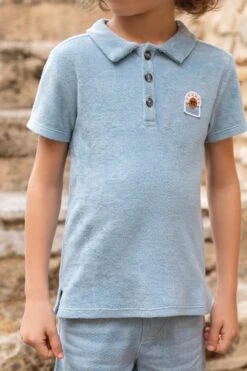 Polo - Bleu Horizon Maille éponge