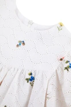 Blouse - Blanc Broderie Anglaise Printée -Mode Enfantine TY12002 01 3