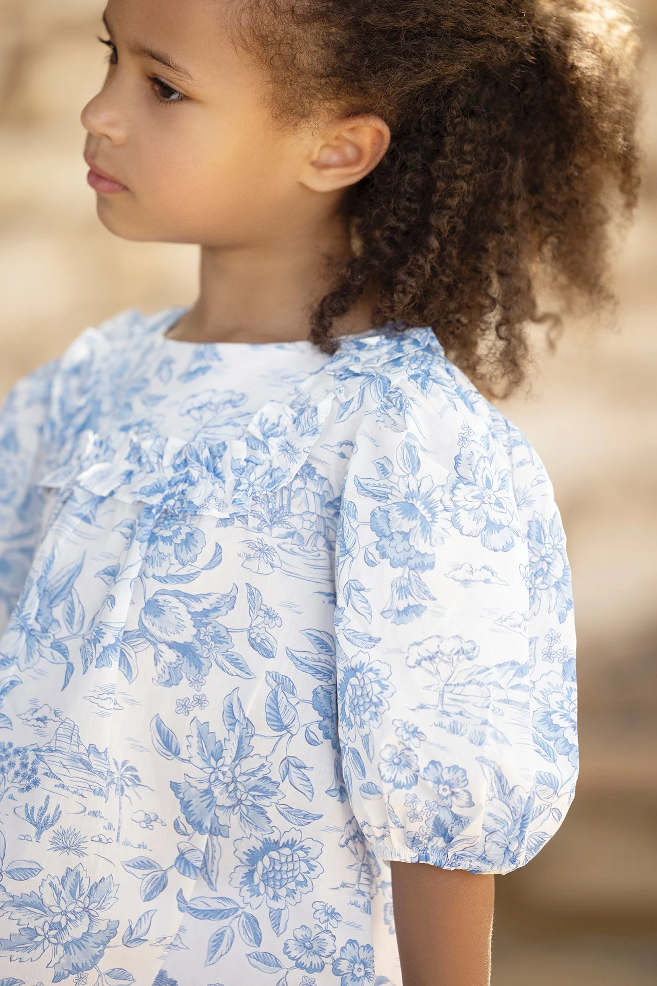 Blouse - Bleu Tissu Liberty 2 Blouse - Bleu Tissu Liberty