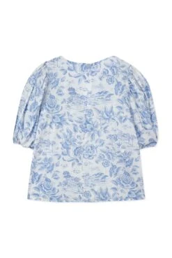 Blouse - Bleu Tissu Liberty 9 Blouse - Bleu Tissu Liberty -Mode Enfantine TY12012 42 2 packshot