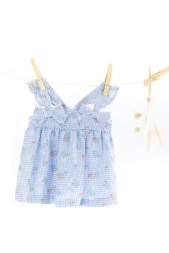 Blouse - Bleu Vichy Printé -Mode Enfantine TY12021 42 1 00bcdeed ade4 427b abe6 a418dffcd918