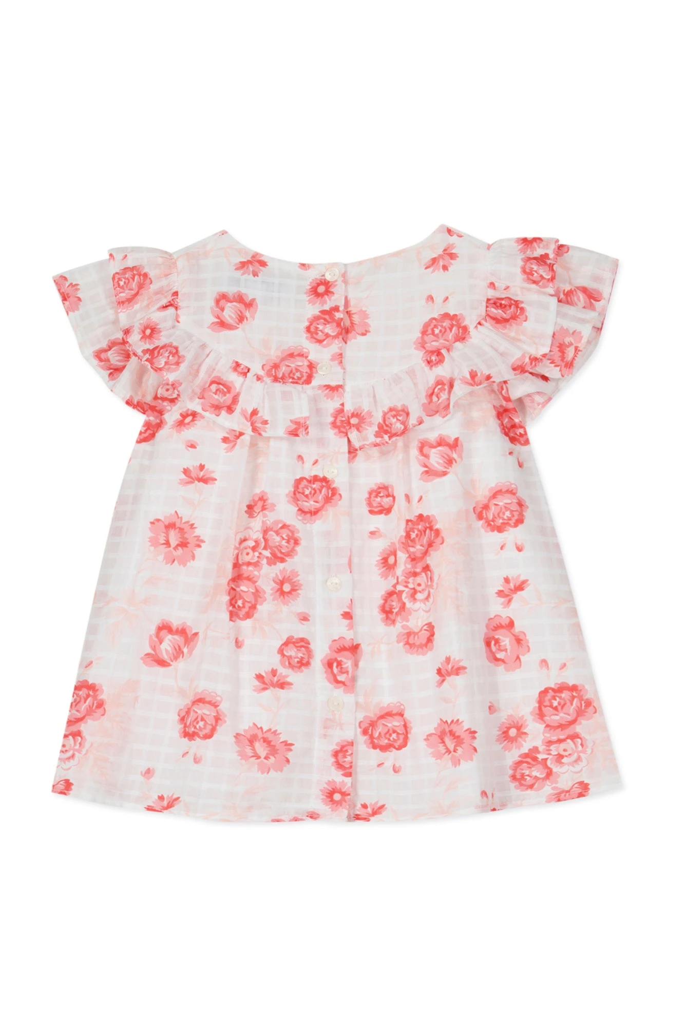 Blouse - Blanc Fleurs Hibiscus 6 Blouse - Blanc Fleurs Hibiscus – Image 4