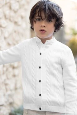 Cardigan - Blanc Tréssé