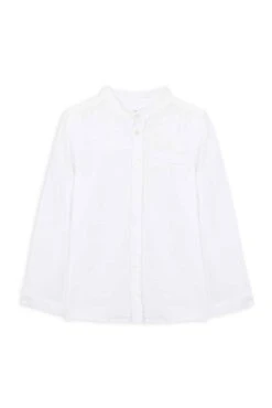 Chemise - Blanc Lin Col Mao -Mode Enfantine TY12023 01 1 packshot