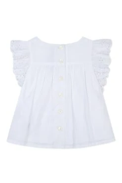 Blouse - Blanc Broderies Anglaises -Mode Enfantine TY12031 01 2 packshot