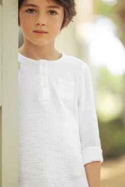 Chemise - Blanc Gaz De Coton