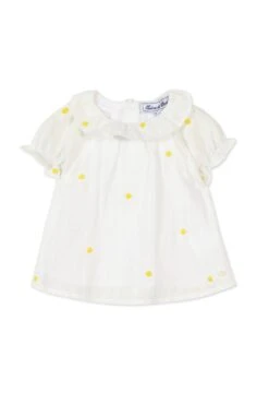 Blouse - Blanc Marguerites Brodées 11 Blouse - Blanc Marguerites Brodées -Mode Enfantine TY12041 01 1 packshot