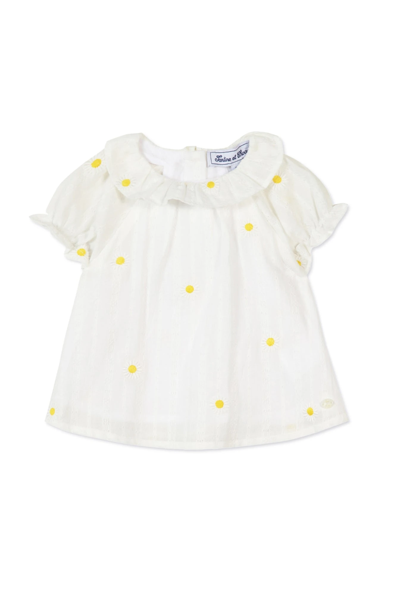 Blouse - Blanc Marguerites Brodées 6 Blouse - Blanc Marguerites Brodées – Image 4